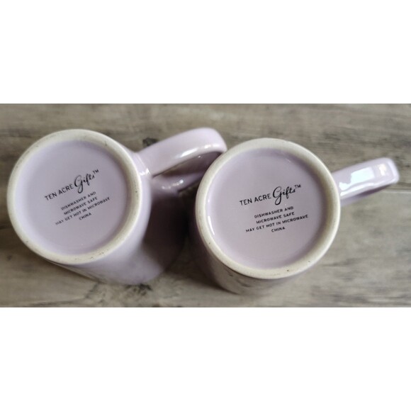 Set Of 2 Ten Acre Gifts Unicorn Mug Cup Lavender Stars Happy Fairycore Everyday - Picture 6 of 6